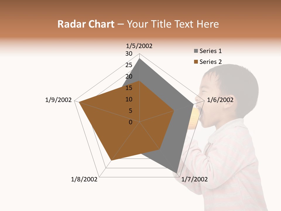 A Young Boy Holding A Yellow And White Megaphone PowerPoint Template