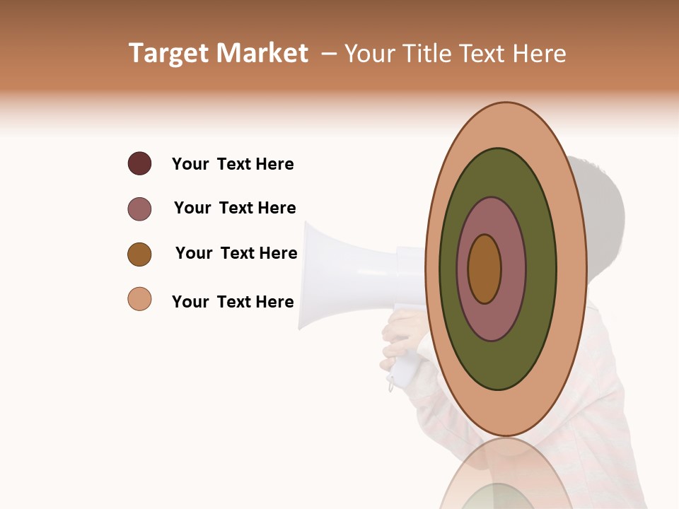 A Young Boy Holding A Yellow And White Megaphone PowerPoint Template