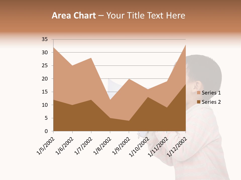 A Young Boy Holding A Yellow And White Megaphone PowerPoint Template