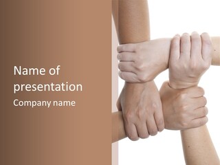 Holding Circle Strength PowerPoint Template