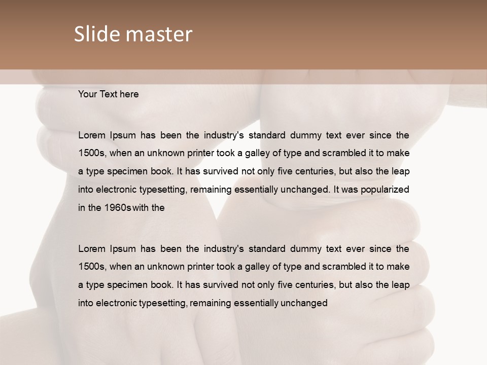 Holding Circle Strength PowerPoint Template