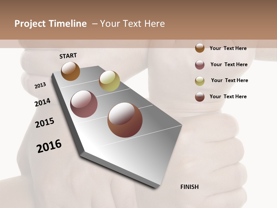 Holding Circle Strength PowerPoint Template