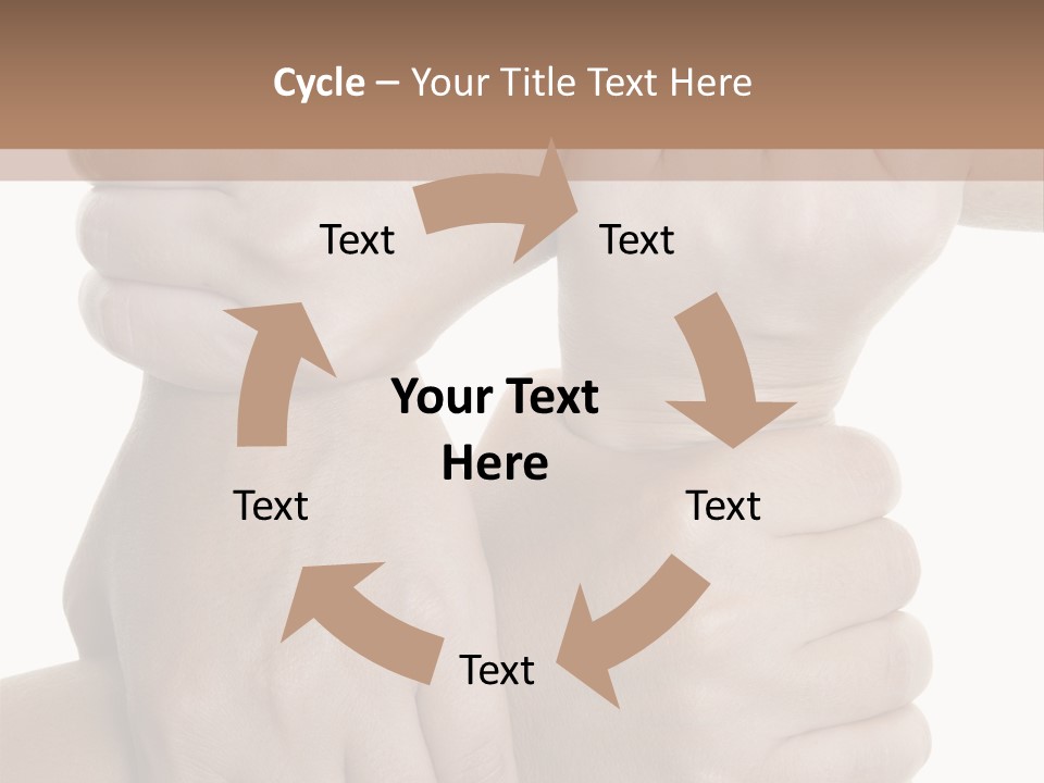 Holding Circle Strength PowerPoint Template