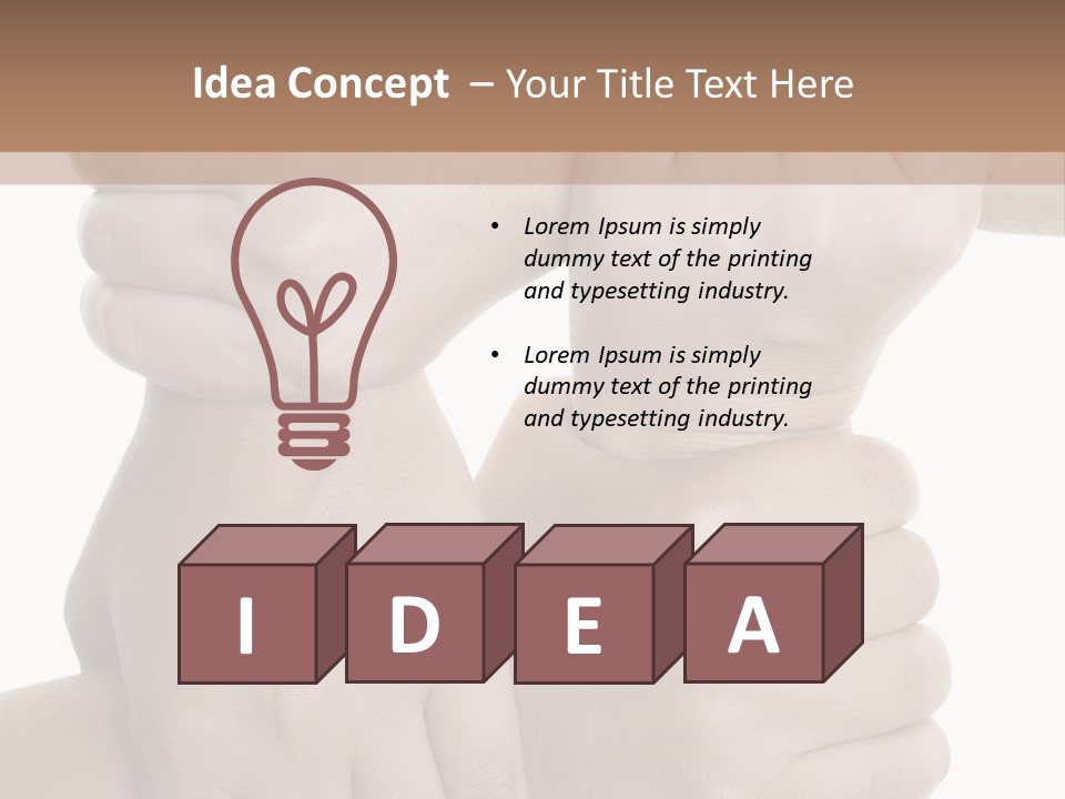 Holding Circle Strength PowerPoint Template