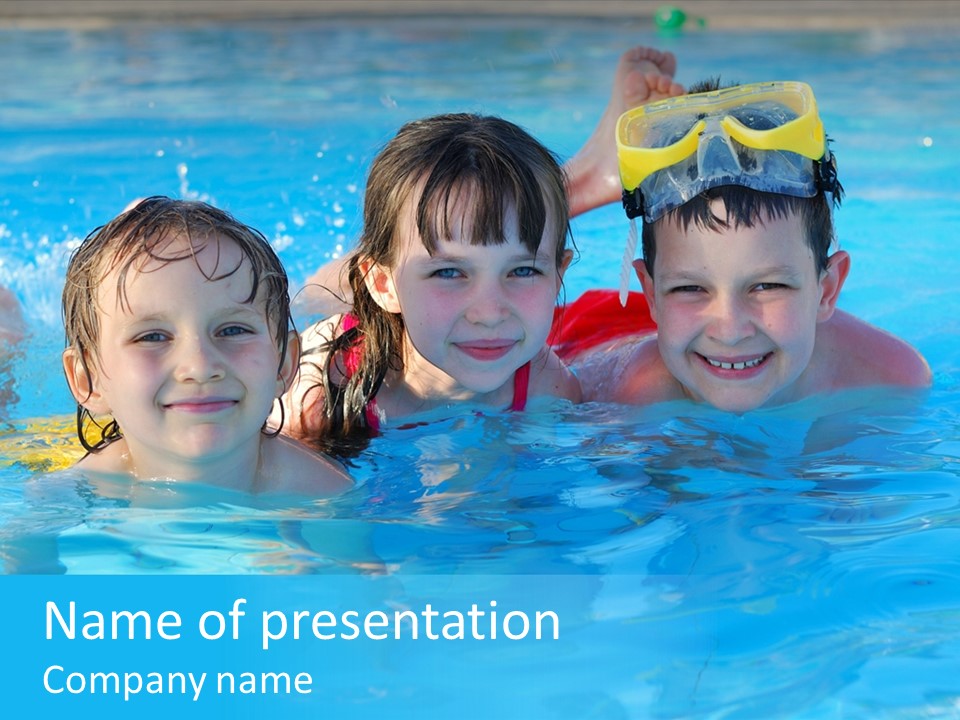 Pool Smile Leisure PowerPoint Template