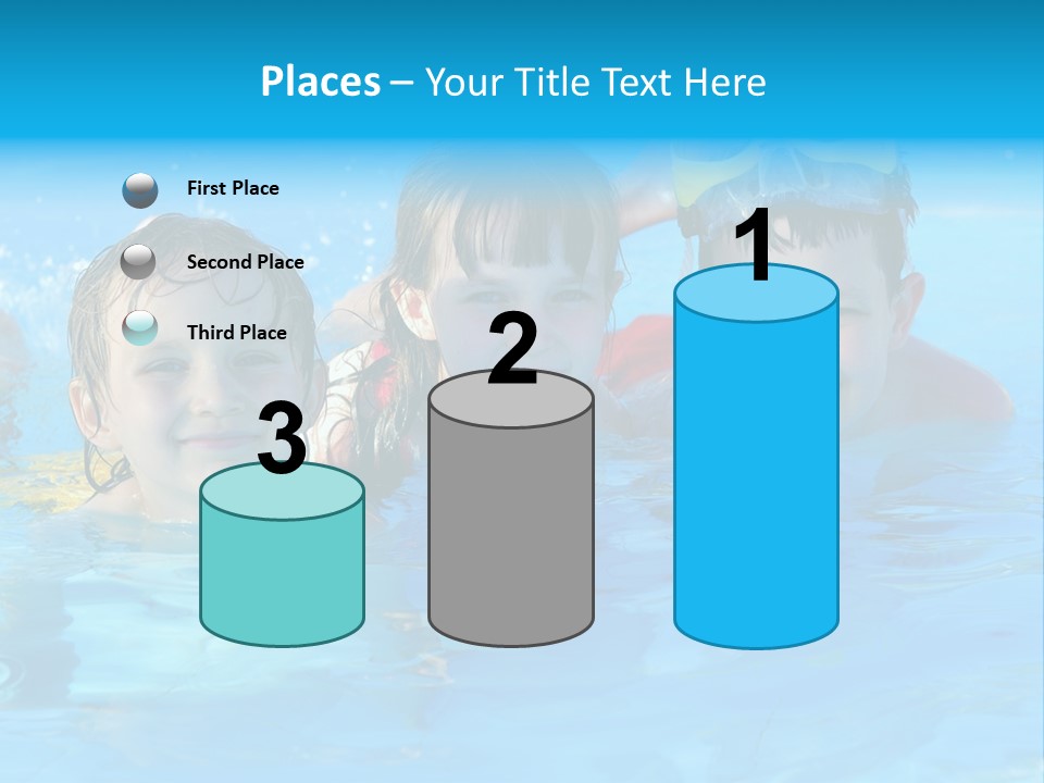 Pool Smile Leisure PowerPoint Template