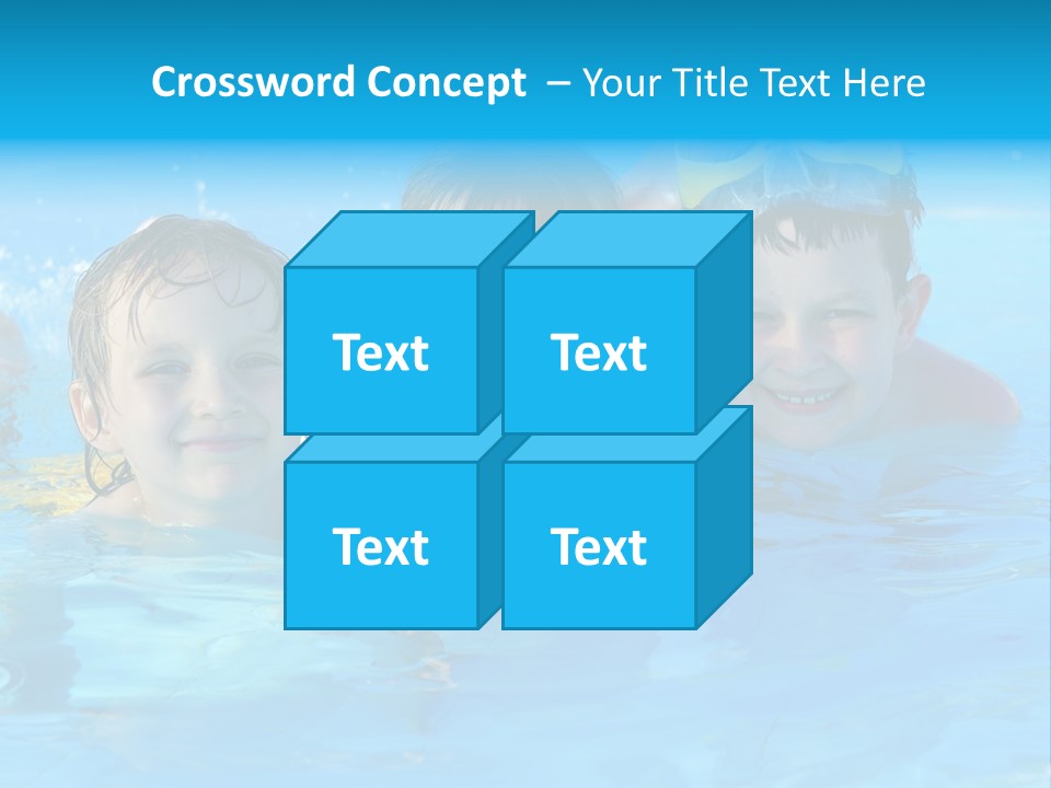 Pool Smile Leisure PowerPoint Template