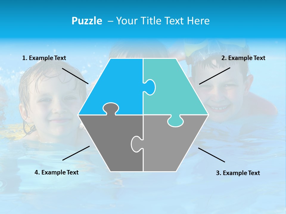 Pool Smile Leisure PowerPoint Template