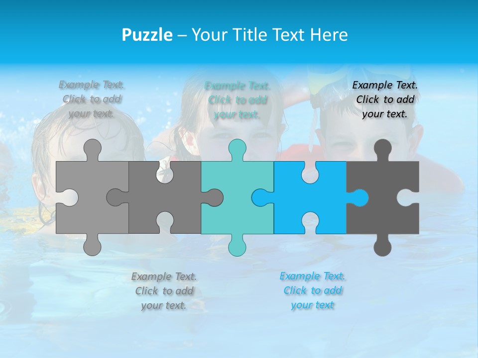 Pool Smile Leisure PowerPoint Template