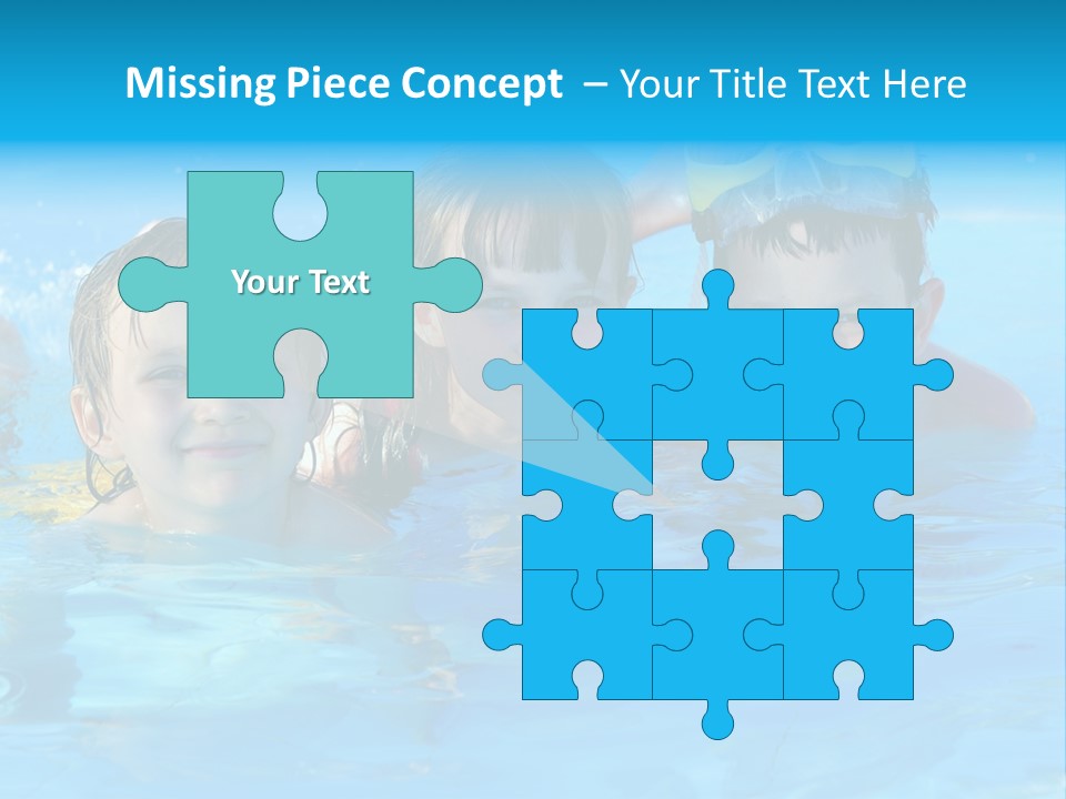 Pool Smile Leisure PowerPoint Template