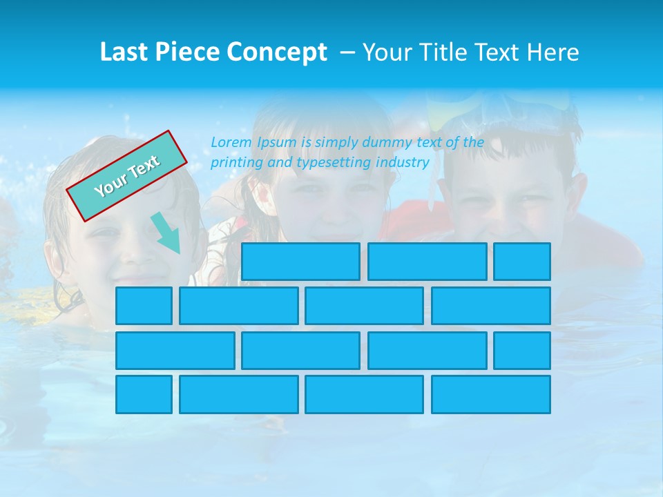 Pool Smile Leisure PowerPoint Template