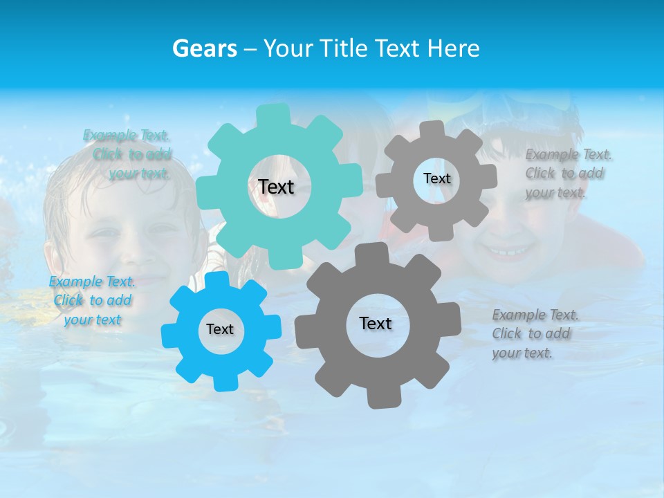 Pool Smile Leisure PowerPoint Template