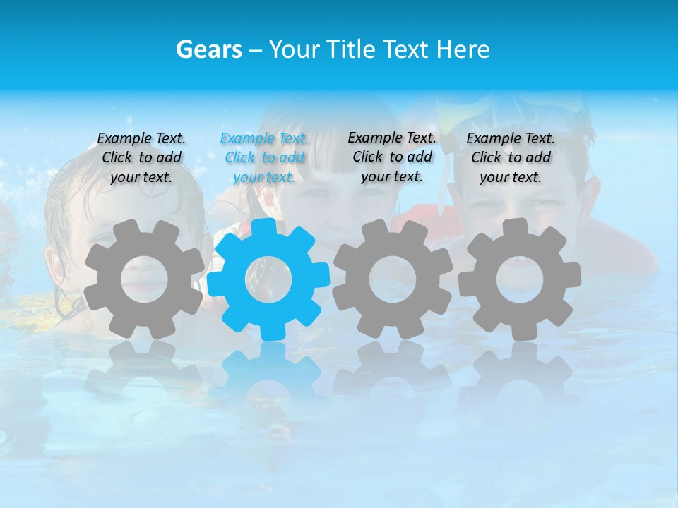 Pool Smile Leisure PowerPoint Template