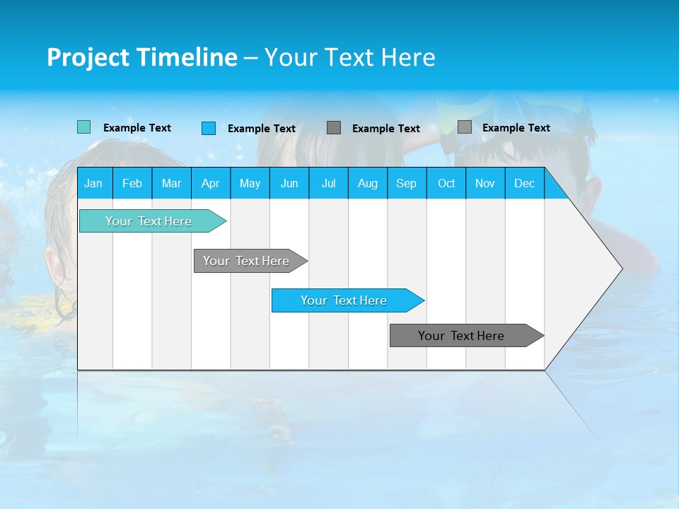 Pool Smile Leisure PowerPoint Template