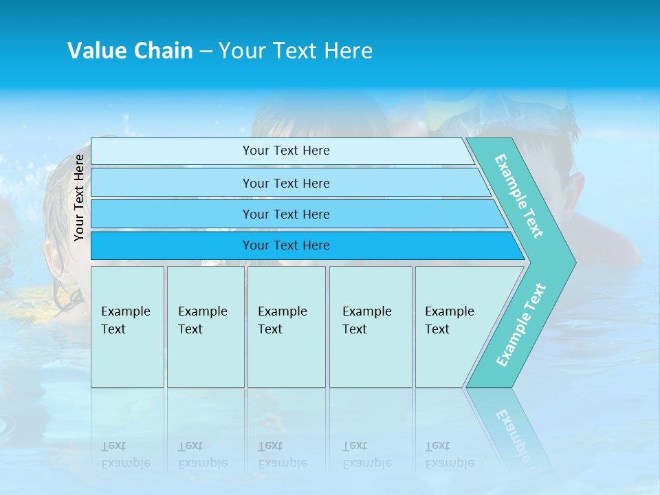 Pool Smile Leisure PowerPoint Template