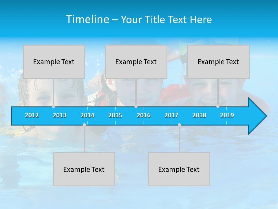 Pool Smile Leisure PowerPoint Template