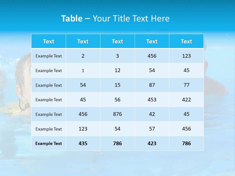 Pool Smile Leisure PowerPoint Template