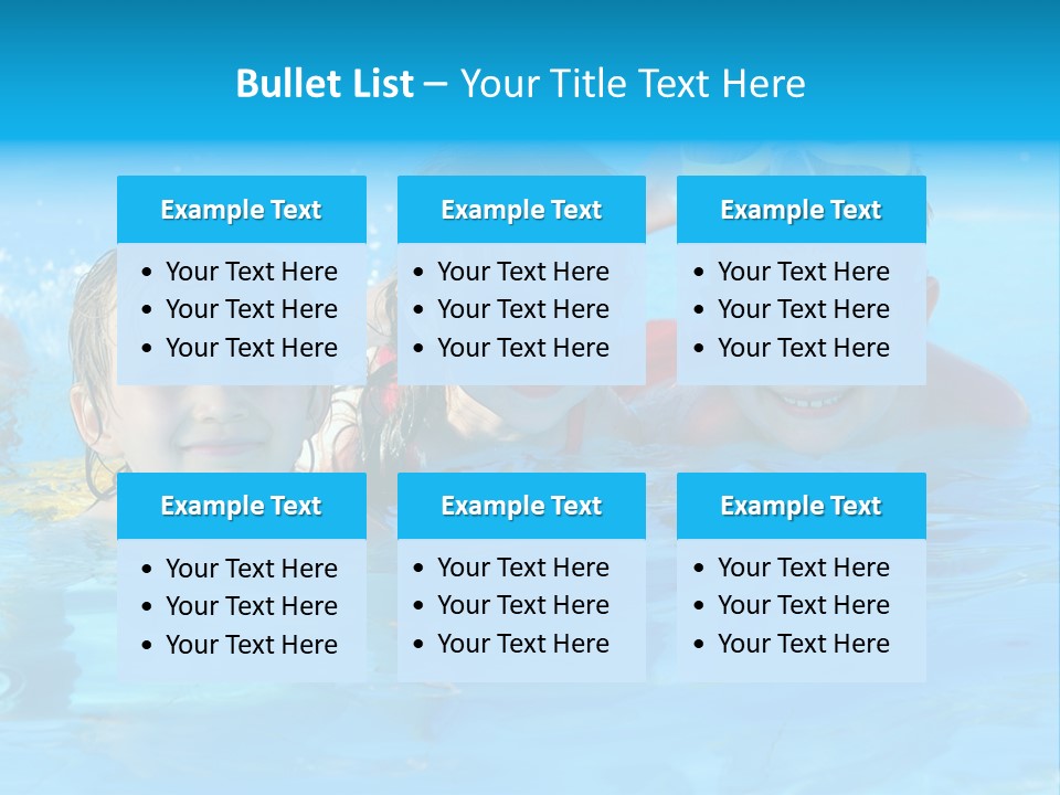 Pool Smile Leisure PowerPoint Template