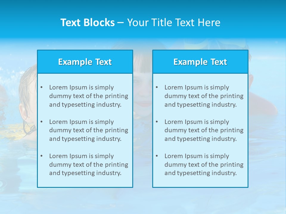 Pool Smile Leisure PowerPoint Template