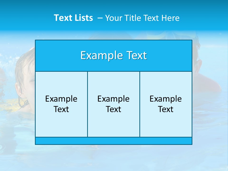 Pool Smile Leisure PowerPoint Template