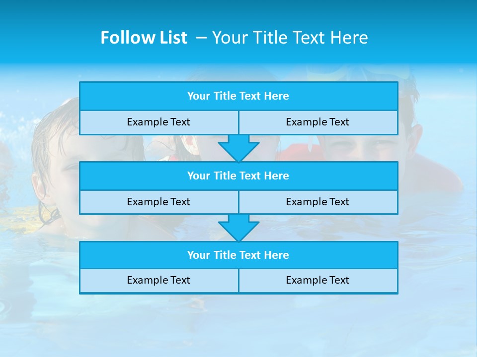 Pool Smile Leisure PowerPoint Template