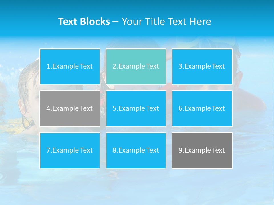 Pool Smile Leisure PowerPoint Template