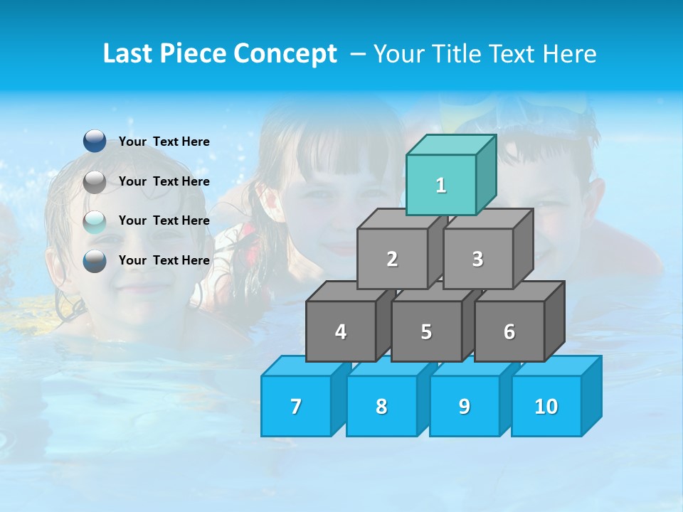 Pool Smile Leisure PowerPoint Template