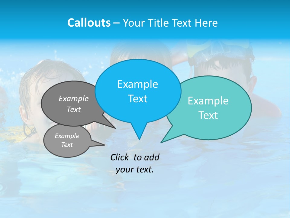 Pool Smile Leisure PowerPoint Template