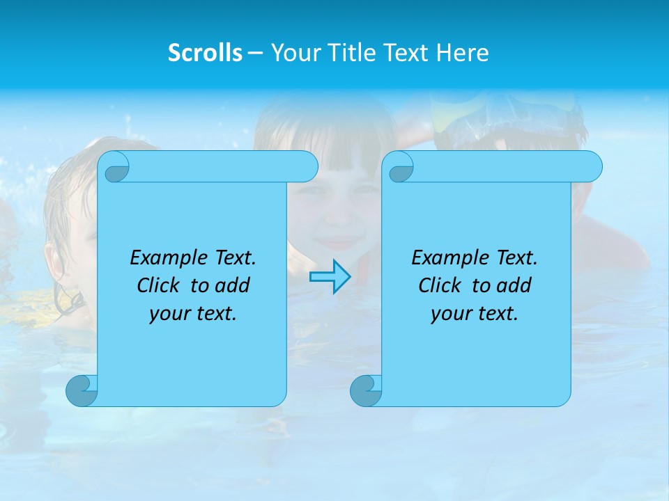 Pool Smile Leisure PowerPoint Template