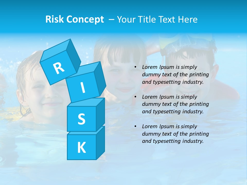 Pool Smile Leisure PowerPoint Template