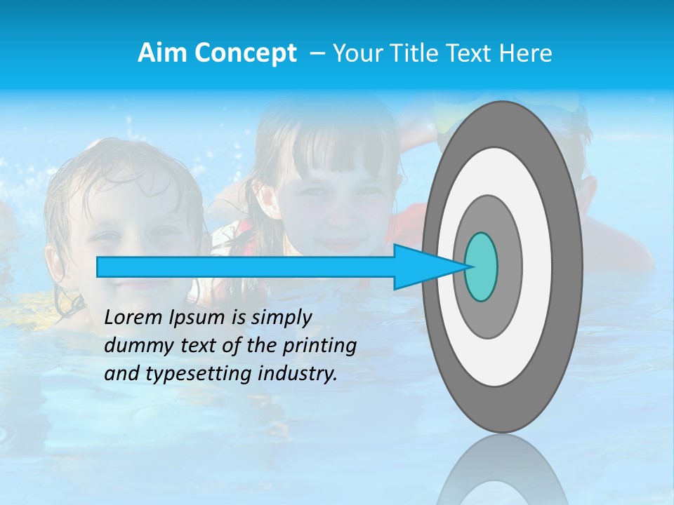 Pool Smile Leisure PowerPoint Template