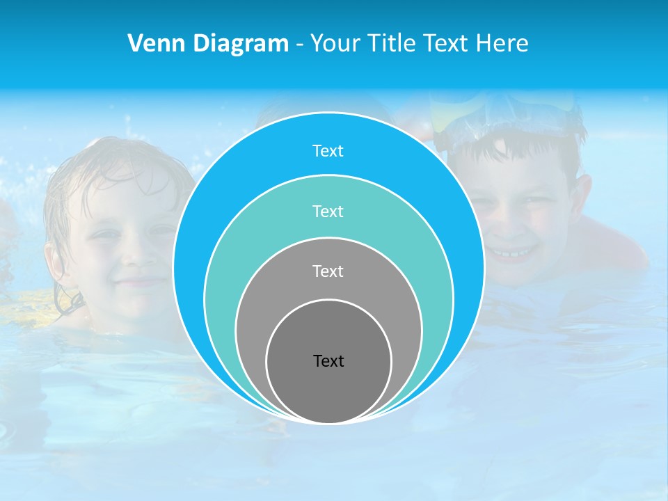Pool Smile Leisure PowerPoint Template