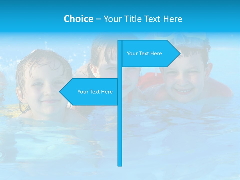 Pool Smile Leisure PowerPoint Template
