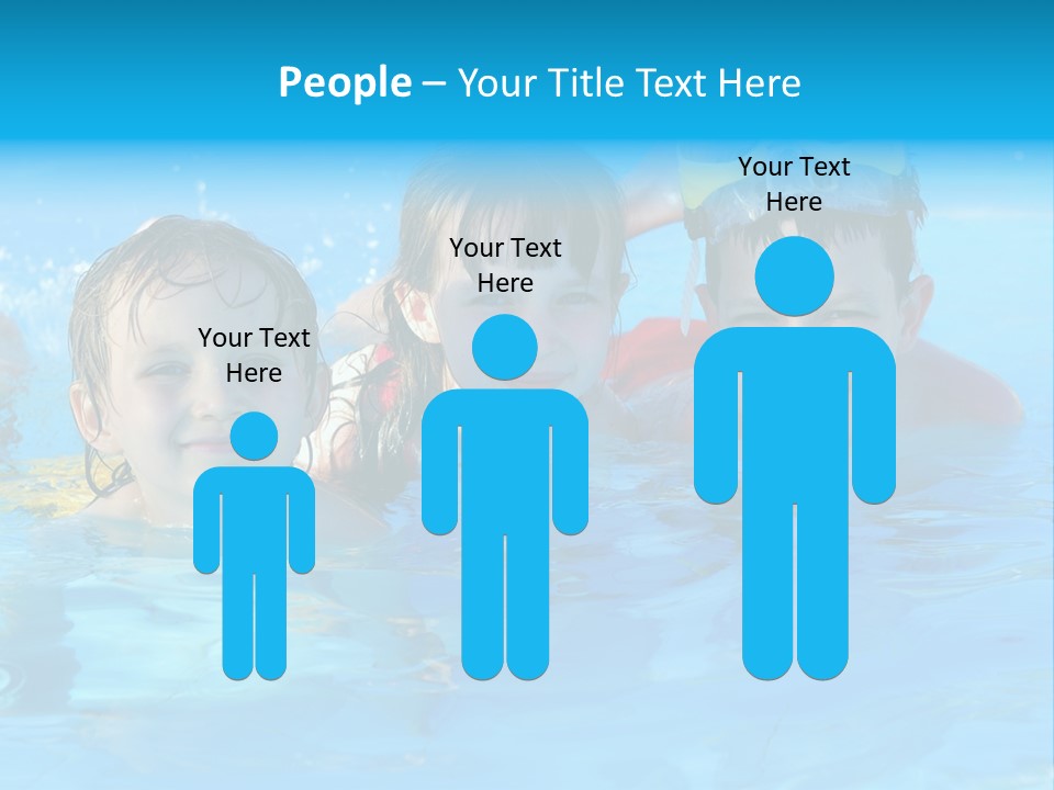 Pool Smile Leisure PowerPoint Template