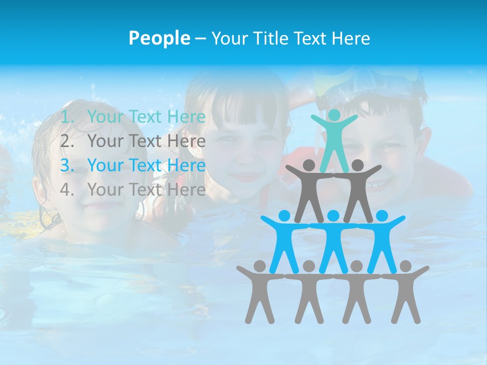 Pool Smile Leisure PowerPoint Template