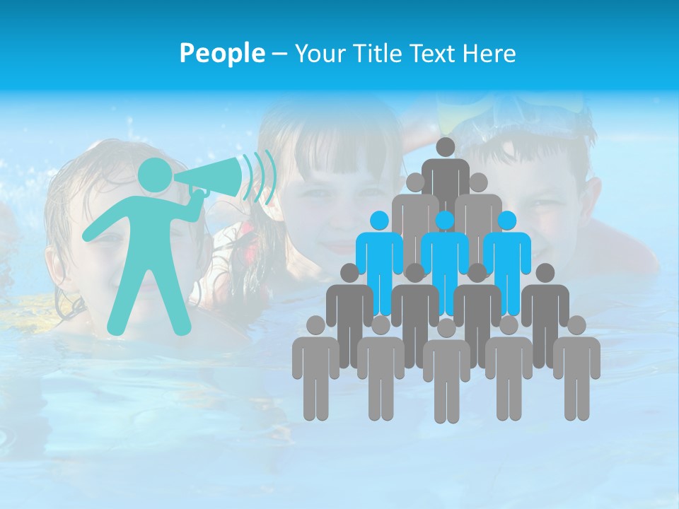 Pool Smile Leisure PowerPoint Template