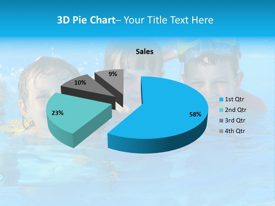 Pool Smile Leisure PowerPoint Template