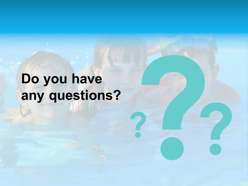 Pool Smile Leisure PowerPoint Template