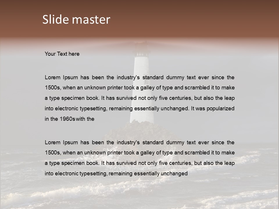 Sailing Atlantic Cliff PowerPoint Template