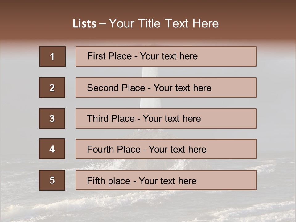 Sailing Atlantic Cliff PowerPoint Template