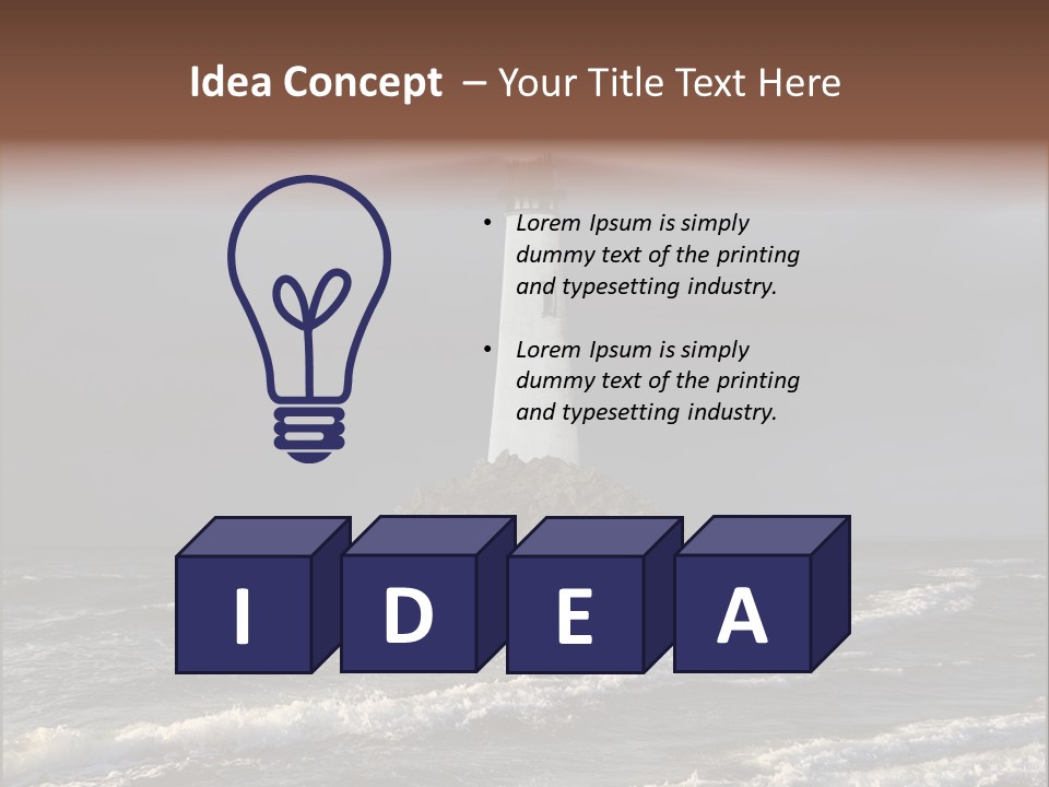 Sailing Atlantic Cliff PowerPoint Template