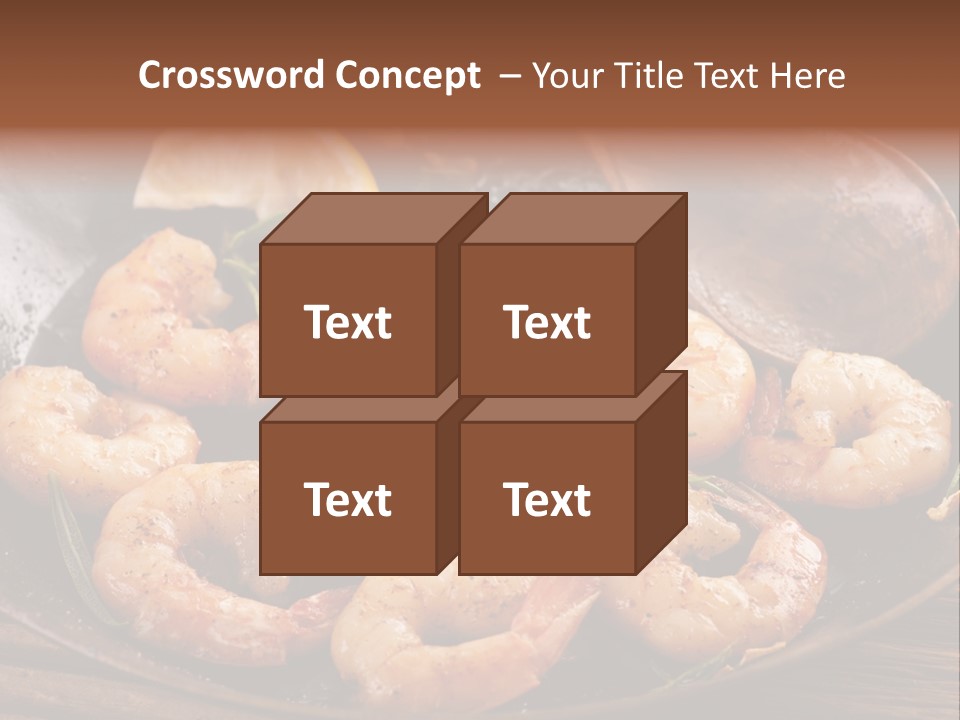 White Lemon Prawn PowerPoint Template