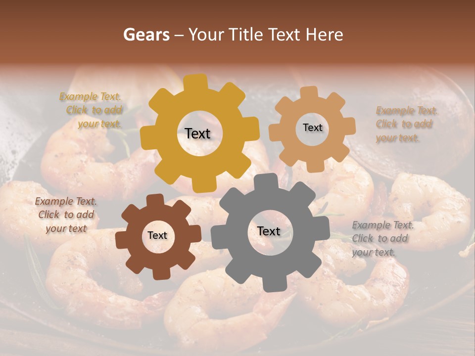 White Lemon Prawn PowerPoint Template