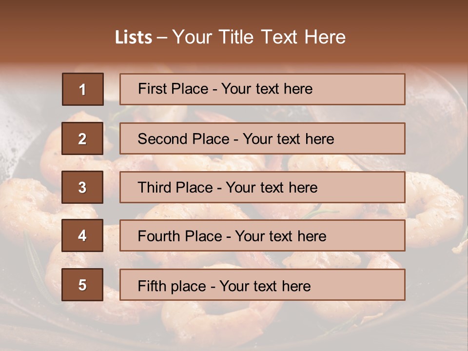 White Lemon Prawn PowerPoint Template