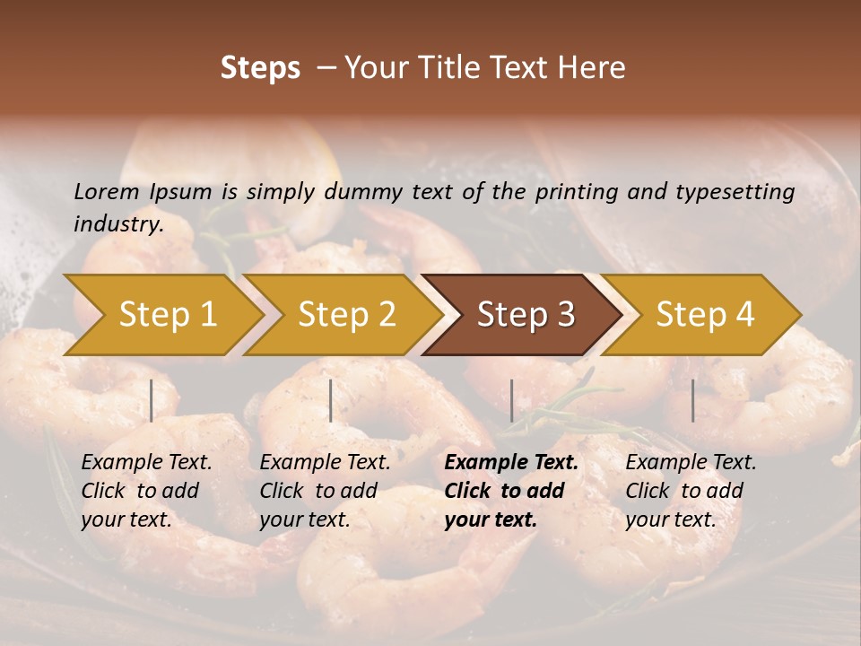 White Lemon Prawn PowerPoint Template