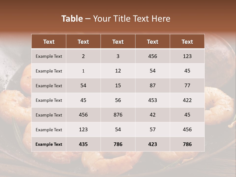 White Lemon Prawn PowerPoint Template