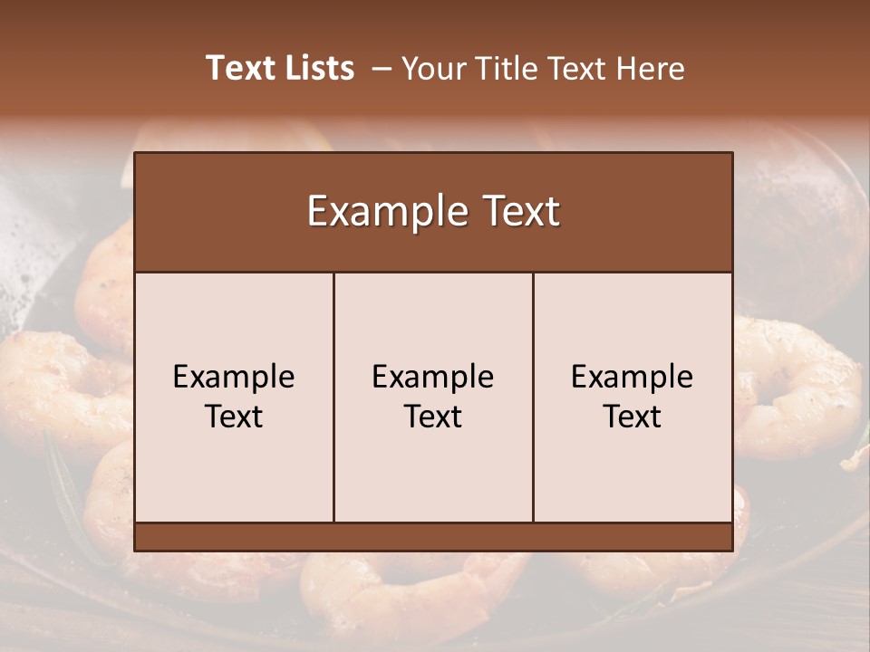 White Lemon Prawn PowerPoint Template