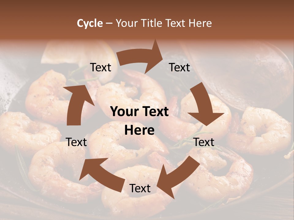 White Lemon Prawn PowerPoint Template