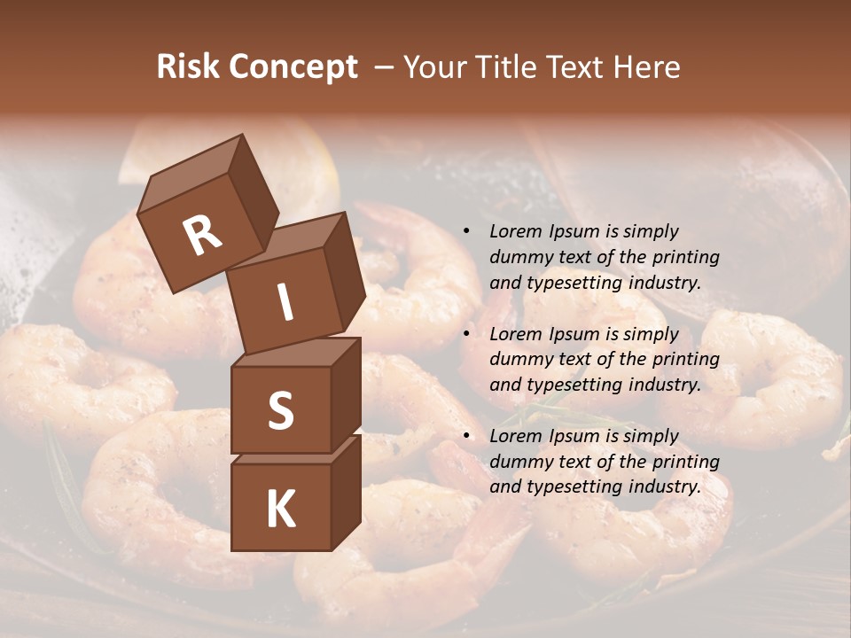 White Lemon Prawn PowerPoint Template