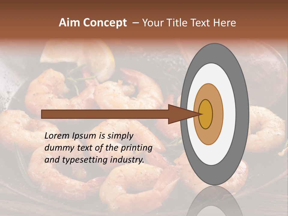White Lemon Prawn PowerPoint Template
